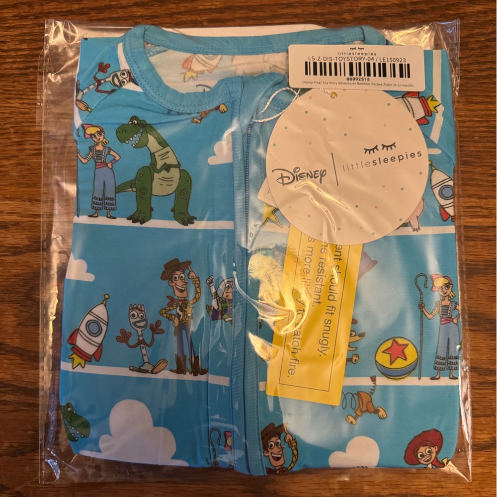 Little Sleepies Disney Toy Story Adventure Zippy- UNICORN PRINT- Size 6-12 Month